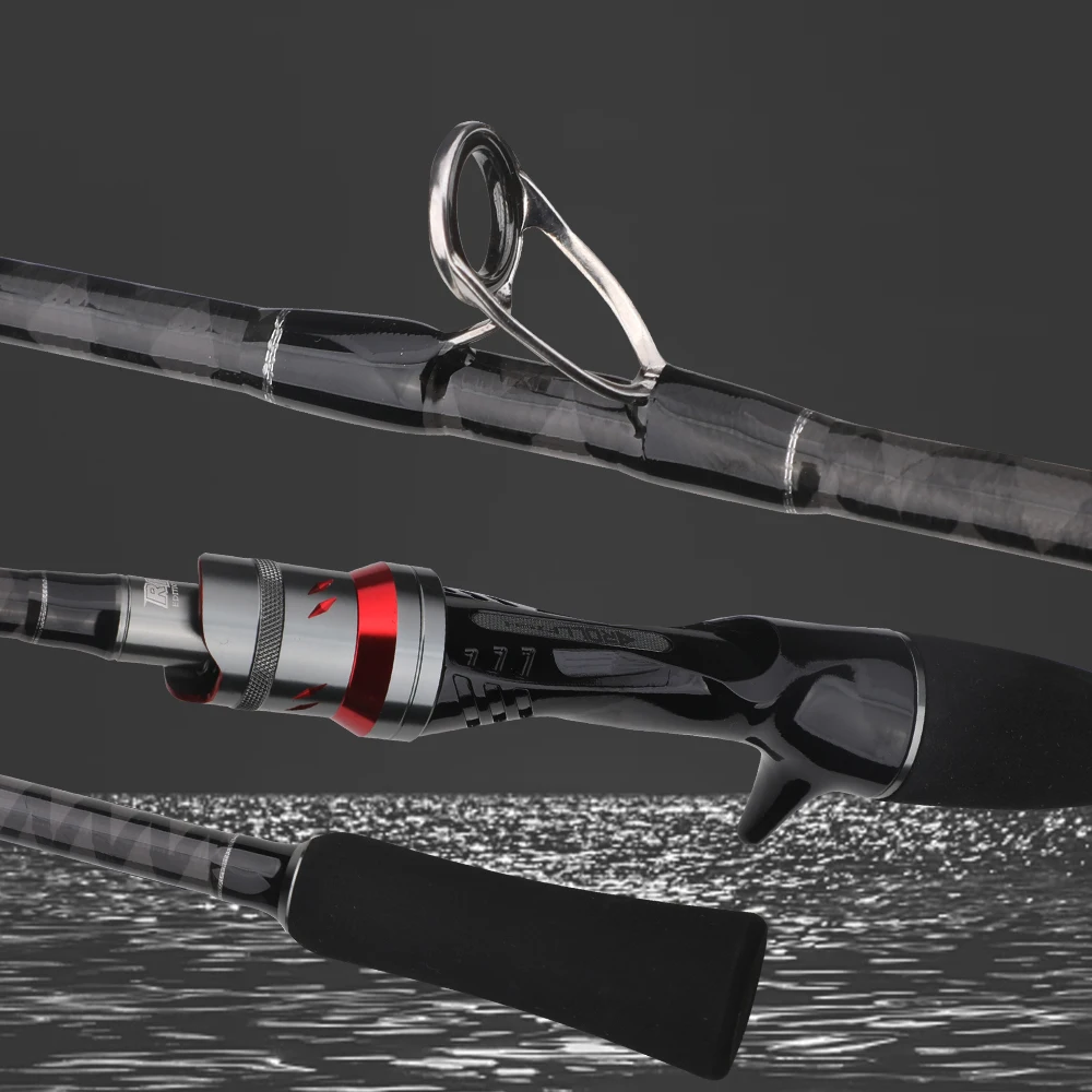 ROLLFISH-caña de pescar de fibra de carbono, doble punta de titanio, pulpo, calamar, sepia, barco de agua de mar, Jigging, 1,55/1,75 M, acción 9:1 8:2 - imagen 5