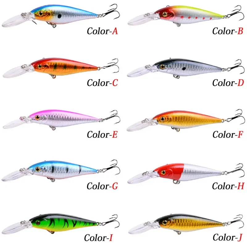 Señuelo de pesca de pececillo negro, Lucio, pesca de carpa, cebo duro Artificial, 11cm, 10,5g, señuelos de natación profunda, Wobbler, aparejos de Crankbait, 1 ud. - imagen 4