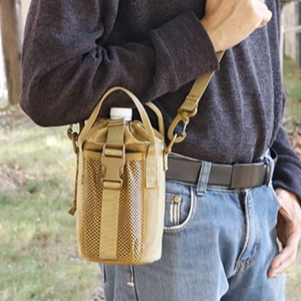 Bolsa bandolera para botella de agua de gran capacidad, bolsa ajustable multicapa para botella de gimnasio, bolsa deportiva cruzada impermeable portátil para gimnasio - imagen 4