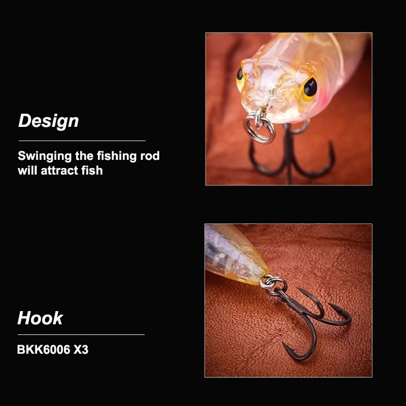 Tingchuan 2023 nuevo 4,5g/55mm 6,5g/60mm lápiz flotante superficie de agua señuelo de pesca cebo de bagre Artificial aparejos de pesca - imagen 4