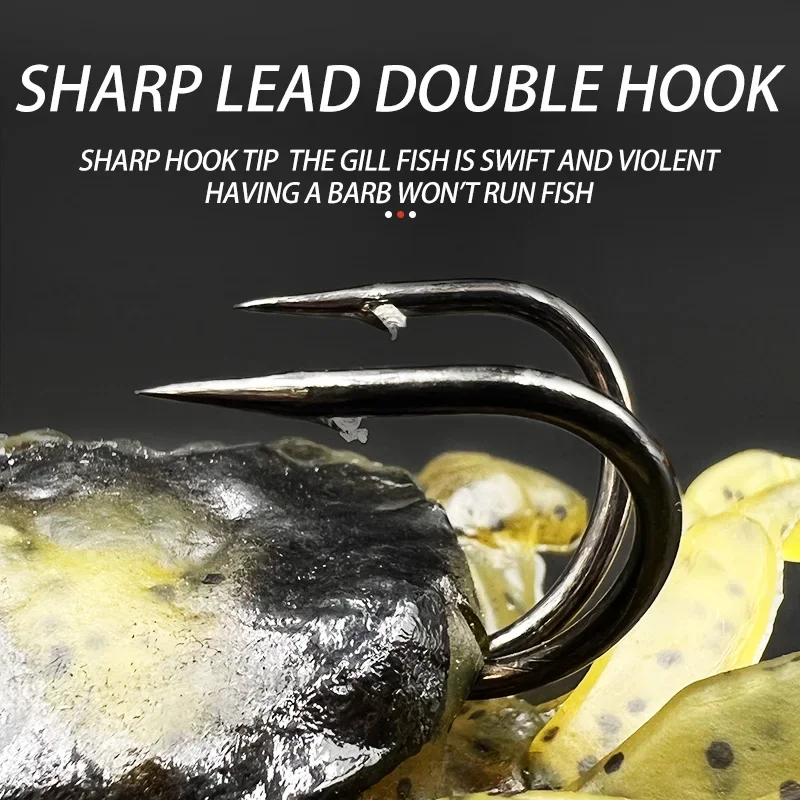 Señuelos de pesca blandos de cangrejo de goma de simulación 3D, con doble gancho, trampa de cebo de pesca de mar, accesorios de aparejos de natación que se hunden, 2 uds. - imagen 4