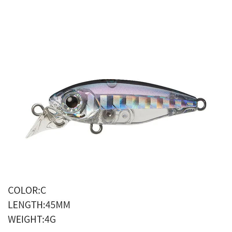 Sea.Yolo-señuelo flotante para pesca de carpa, Micro pececillo, Wobbler Artificial, cebo duro para lubina, 45mm/4g, 1 ud. - imagen 5