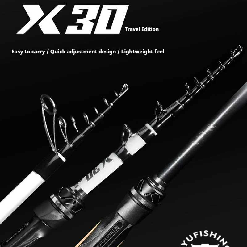 Caña de pescar Jiyu X30 Carbono – Mango pistola lance largo - imagen 3