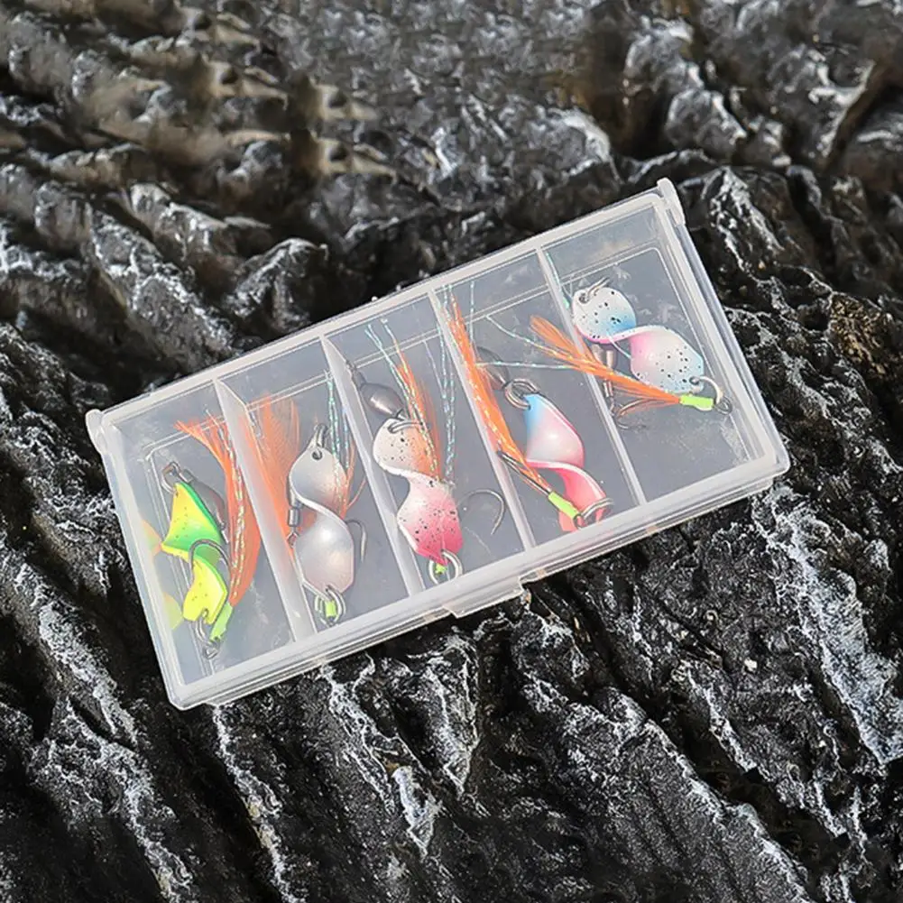 Señuelos giratorios de Metal para pesca, 5 uds., con anzuelos afilados, Wobbler giratorio de 360 grados, cuchara de Jigging, accesorios de pesca - imagen 4