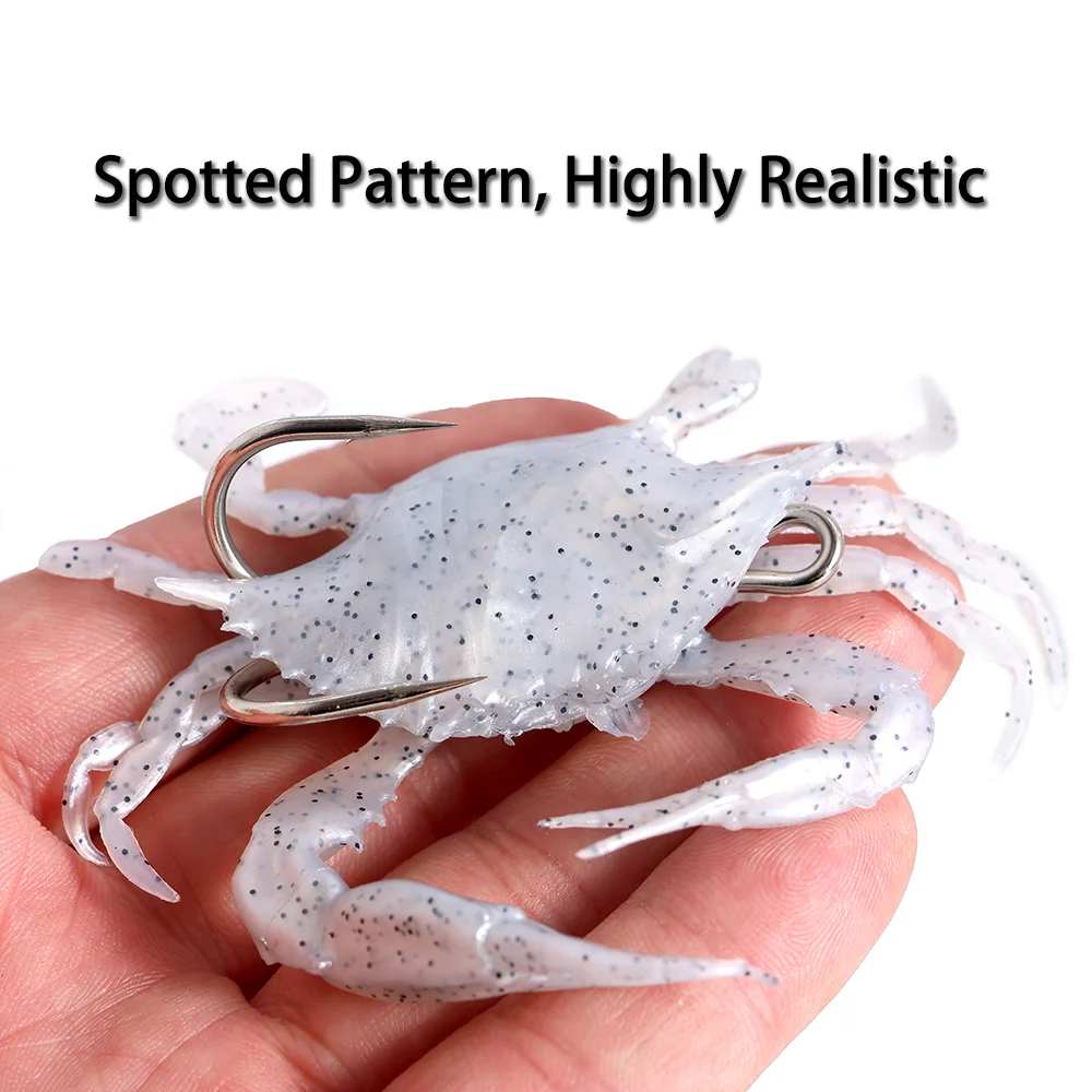 Señuelo de pesca de 2 uds., simulación 3D con anzuelo de cangrejo, 18g, cebo de grouper para pesca en el mar, anzuelo gigan, cebo biomimético - imagen 4