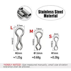Bimoo Splay Ring anillas para jigs de acero inoxidable