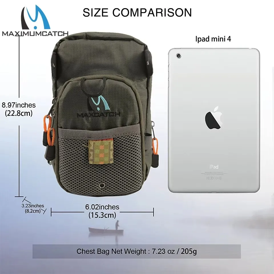 MAXCATCH Bolsa de pecho para pesca con mosca y almacenaje - imagen 2