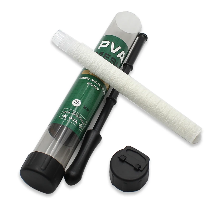 Tubo de malla PVA + 3 PVA de recarga, bolsa de Boilies de cebo de pesca de carpa, malla PVA Soluble en agua para carpa, alimentador grueso, aparejos de pesca, 1 ud. - imagen 4