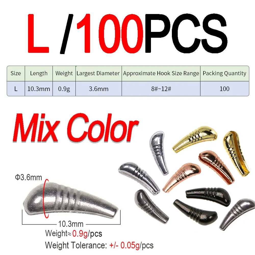 L 100pcs Mix Color