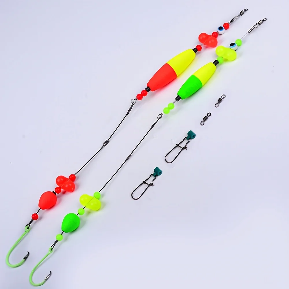 Equipos de pesca Catfish 3PCS con 6/0 # 8/0 # 10/0 # Anzuelos circulares de acero inoxidable y espuma, ideales para juegos de pesca de bagre - imagen 3