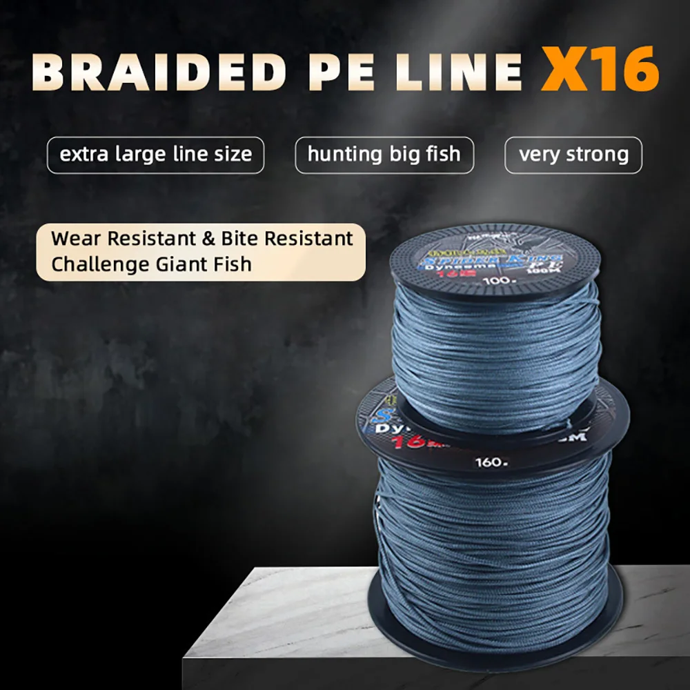 NUNATAK, recién llegado, línea trenzada X16 100M, 16 hebras, línea de pesca trenzada, Drag18KG-450KG máximo, línea de PE suave multifilamento suave - imagen 4