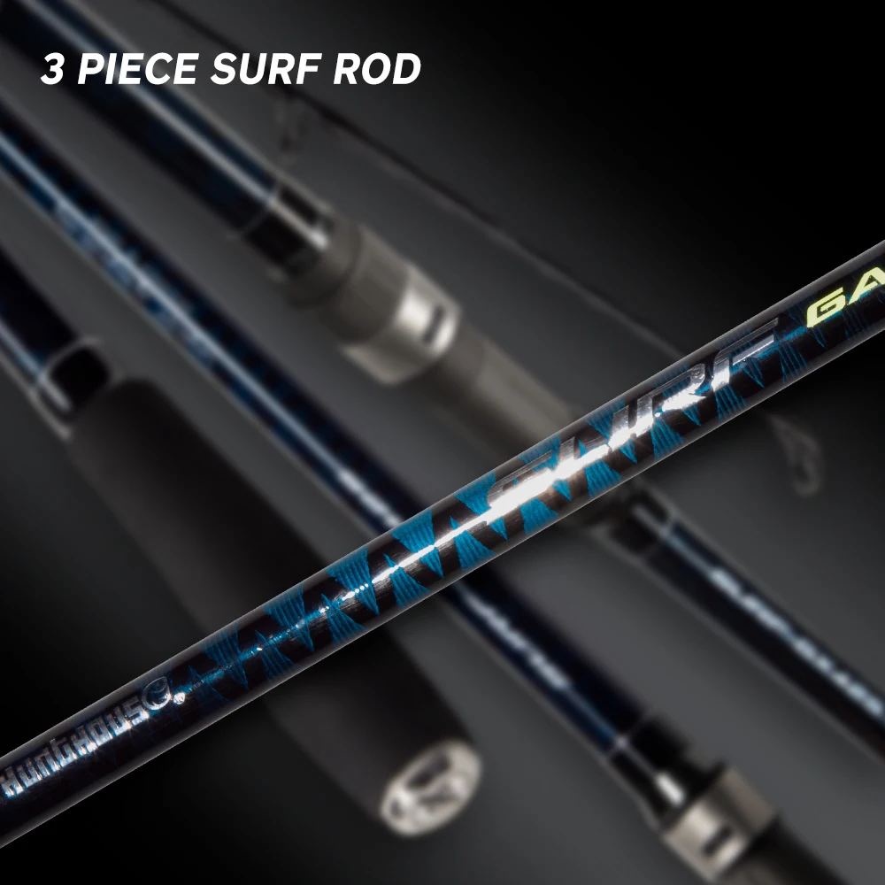 Hunthouse-caña de pescar giratoria para Surfcasting, guía Fuji de fibra de carbono, 4,27 m, 4,25 m, 4,05 m, 3 secciones - imagen 5