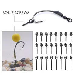 Clips Boilie para carpa con anillo giratorio y tornillos de cebo