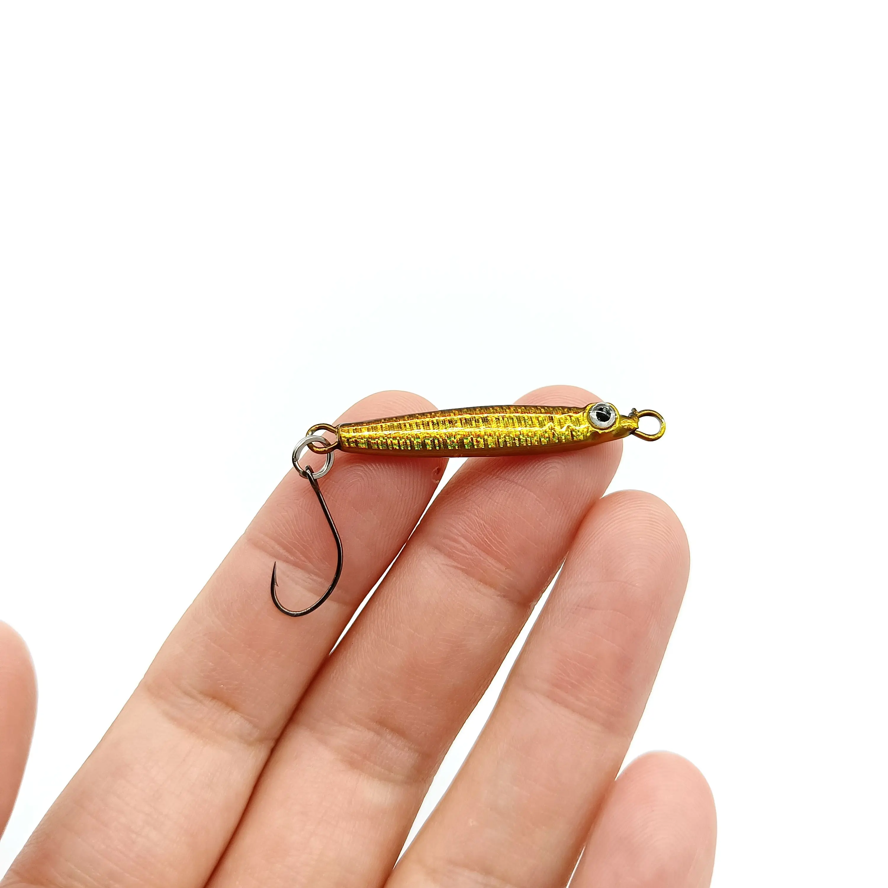 DUODUOYU-Mini señuelo de pesca con plantilla de Metal, 5 uds., 3g/5g, cebo Artificial Isca con un solo gancho, accesorios de pesca para peces pequeños - imagen 2