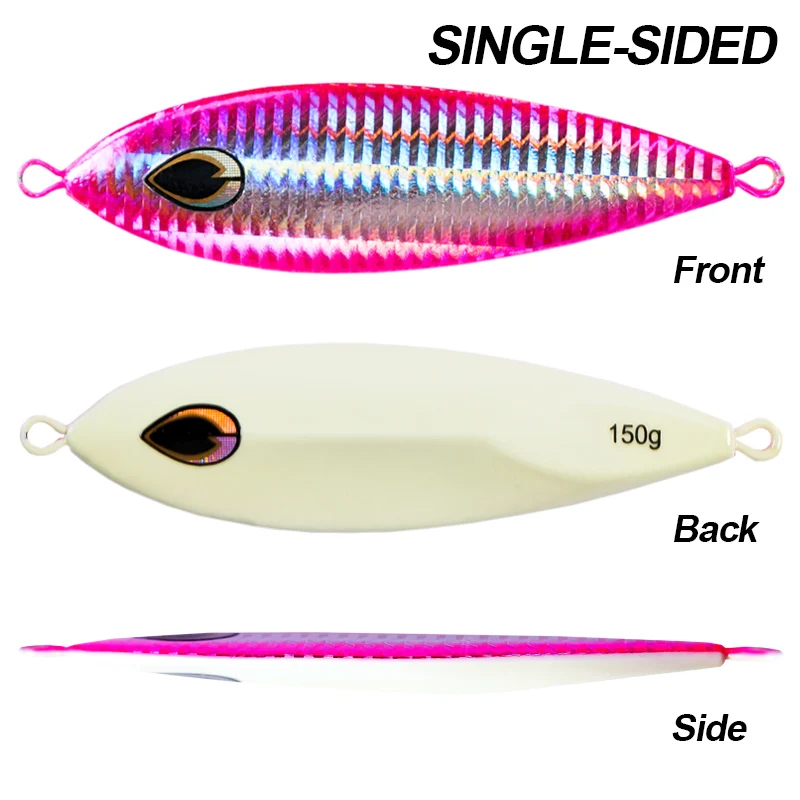 Wonderse 60g 80g 100g 120g 150g plantilla de pesca de Metal luminosa placa de hierro de fundición larga hundimiento rápido curricán señuelo duro al por mayor - imagen 5