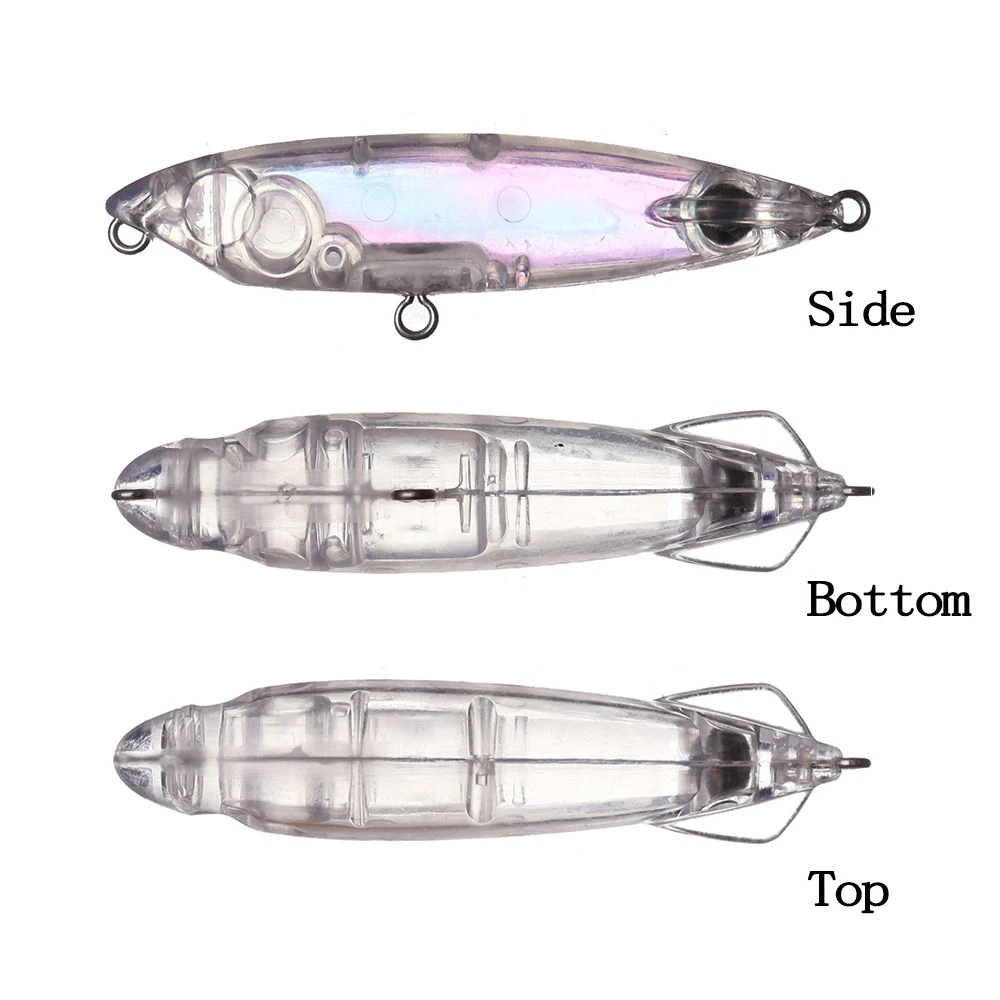 Chan'sHuang 20 piezas cebo en blanco sin pintar 7cm 6g láser sepia Popper lápiz flotante DIY Señuelos de pesca artificiales - imagen 3