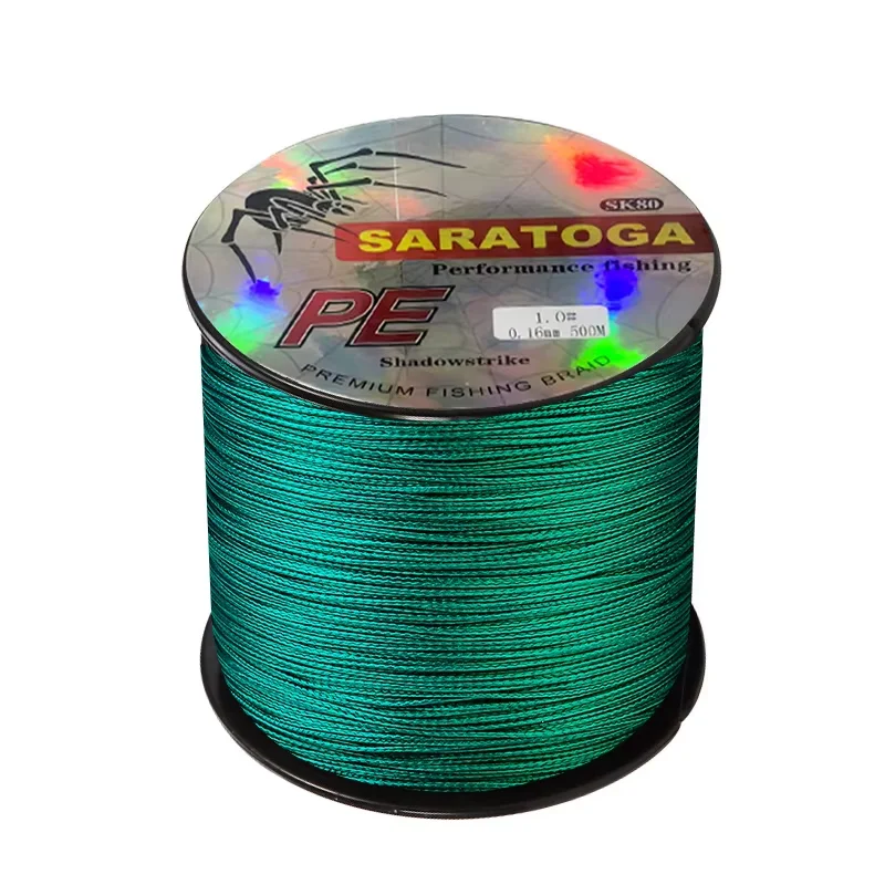 Línea de pesca trenzada de PE de 100M, 4 hebras, 18-23LB, línea de pesca de agua salada súper fuerte, línea multifilamento Multicolor - imagen 2