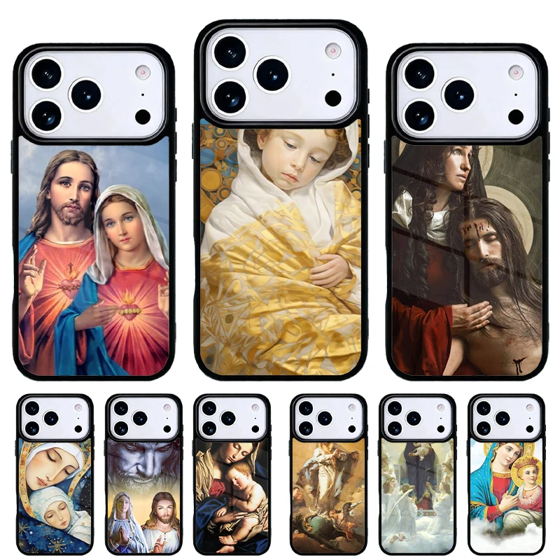 Funda María y Jesús para iPhone 15/14/13 – Diseño religioso