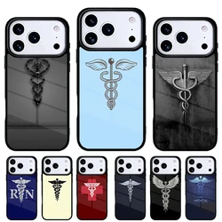 Funda iPhone Pro Max caduceo serpientes médicas resistente