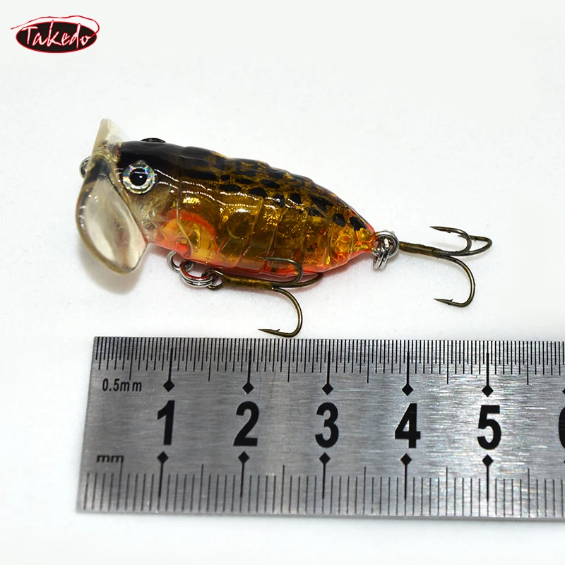 TAKEDO-Cebo de pesca artificial, cebo de arrastre Topwater, señuelo de cigarra, Popper señuelo, cebo de manivela, Wobblers para Lucio, 40mm, 4G - imagen 4
