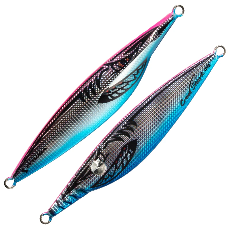 ECOODA-señuelo de plantilla de Metal Artificial, señuelo de pesca Jigging de tiburón cruzado, luminoso, de 90-480g, para mar profundo, plantilla de pesca lenta - imagen 5