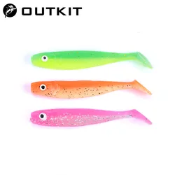 OUTKIT Vinilos de silicona para lubina – Señuelos blandos 6,5 cm