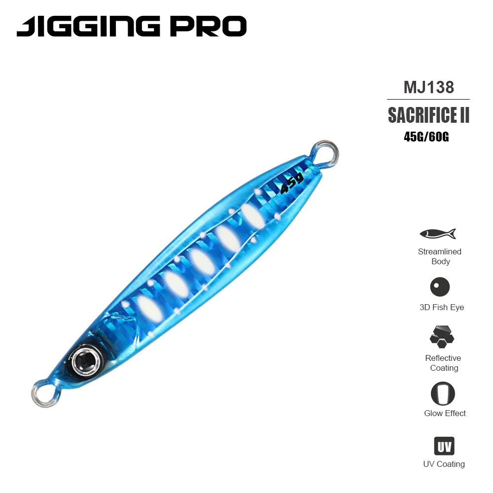 Jigging Pro Sacrifice II – Jig metálico de recogida lenta para mar