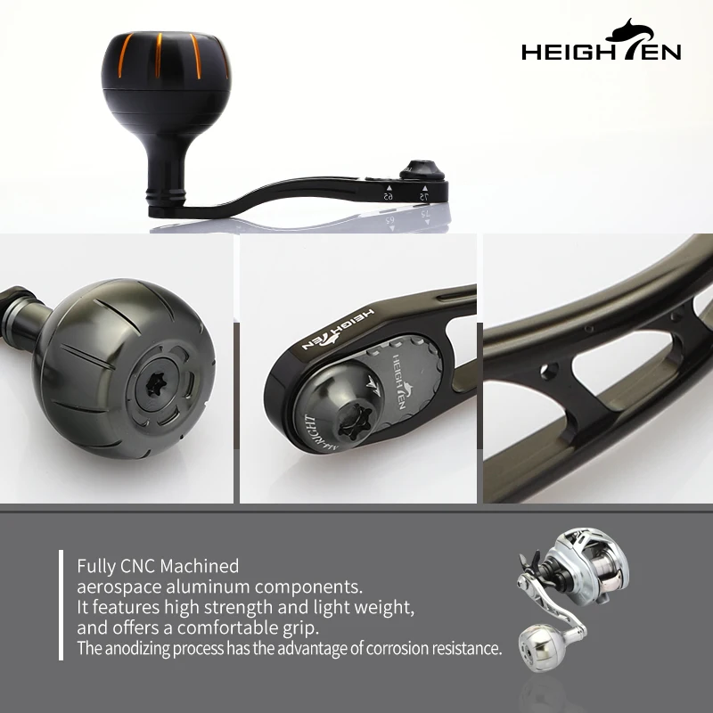 Carrete de pesca HEIGHTENBaitcasting, eje de mango único, ajustable de 65mm a 75mm con perilla de 38mm, accesorios de modificación de pesca con señuelo - imagen 4