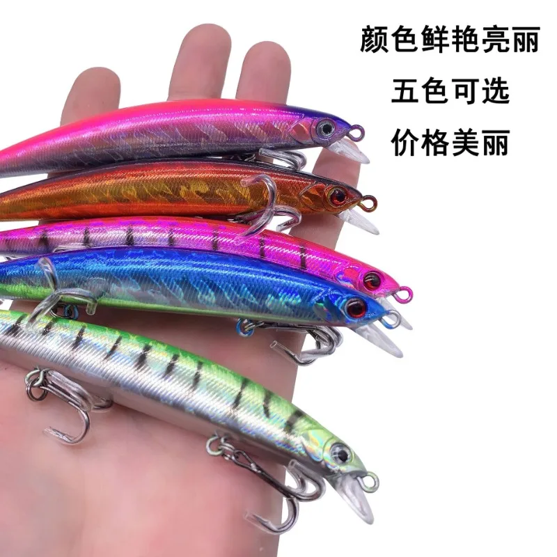 Cebo duro multicolor para pesca en el mar, cebo de plástico flotante de fundición larga, Minnow, lubina, opciones de 13,5 cm/15,5g - imagen 2