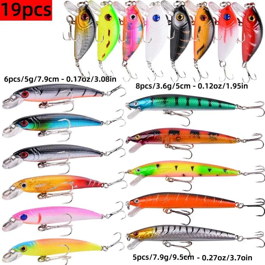 19pcs Lures