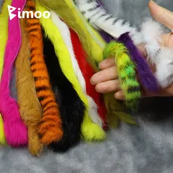 Bimoo Tiras Zonker conejo piel de liebre para atar moscas