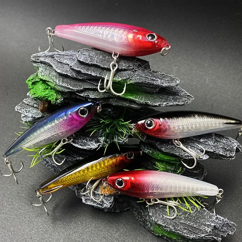 Señuelos de pesca con lápiz que se hunden, 8cm, 12,2g, cebo duro Artificial láser, Wobbler de tiro largo, accesorios de pesca de carpa de agua dulce - imagen 4