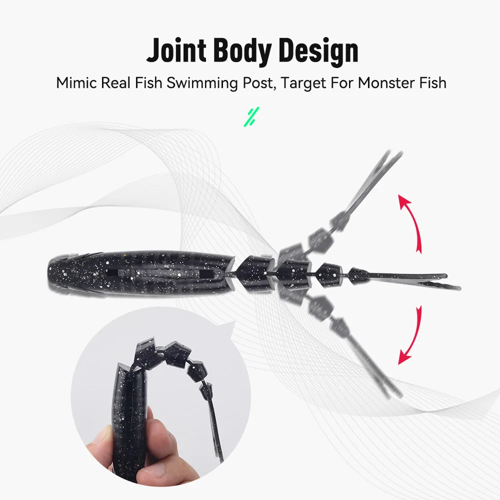 Kingdom-señuelo de pesca suave articulado Artificial, 170mm, 31g, 220mm, 67g, cebos blandos de TPE, Swimbaits, hundimiento, lubina, trucha, Zander, Lucio - imagen 5