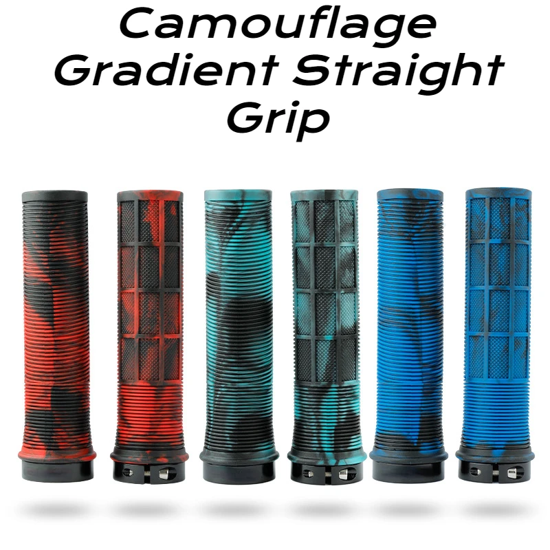 Un par de empuñaduras de bicicleta de Color camuflaje termoplástico compuesto suave recto suave antideslizante par de empuñaduras de bicicleta de carretera piezas de bicicleta - imagen 3