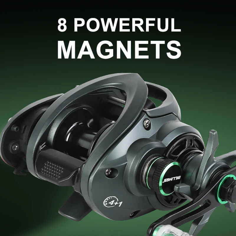 Carrete de pesca BILLINGS Baitcasting 7,2: 1 relación de engranaje de alta velocidad carrete de pesca ligero arrastre máximo 6KG con carrete de Metal - imagen 5