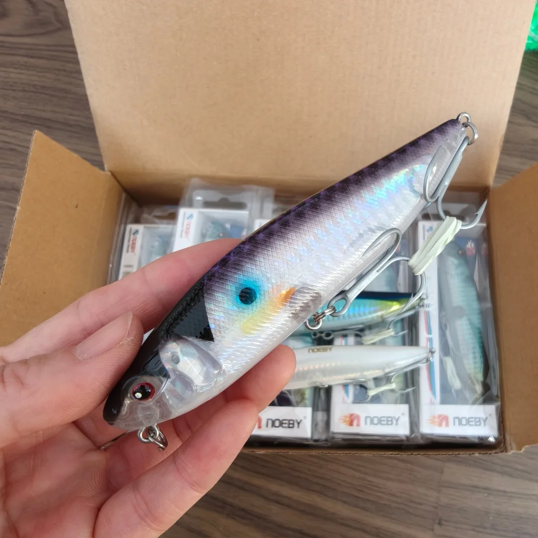 Noeby 3 uds 115mm 25,5g superficie de pesca señuelo tipo lápiz Topwater flotante Wobbler cebo duro para lubina Lucio peces de perca de agua salada - imagen 2