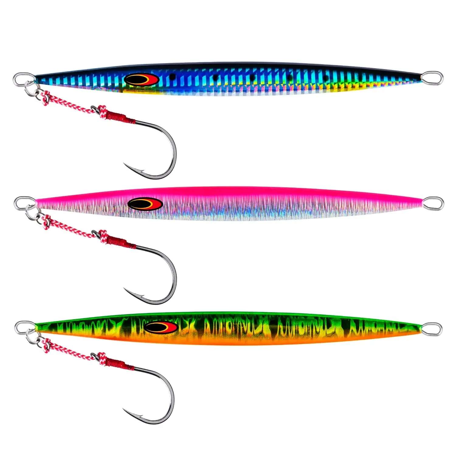 Goture-señuelo luminoso de Metal para pesca en el mar, cebo Artificial duro de plantilla lenta, Vertical, 100g, 200g y 300g