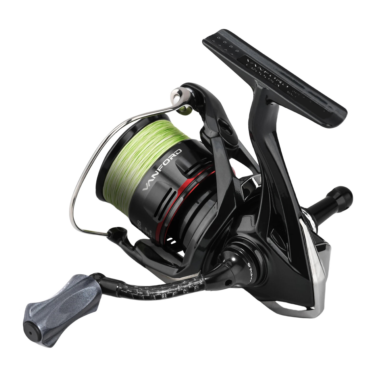 Gomexus-mango de carbono único de 35mm, perilla de aluminio de 18mm para Shimano Stradic FL Stella Vanford Vanquish Exsence Ultegra Light Game - imagen 3