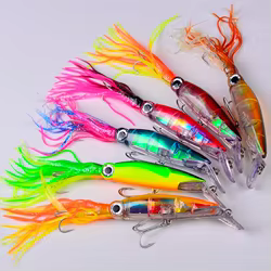 Señuelo pulpo cebo duro calamar gancho acero carbono atún multicolor