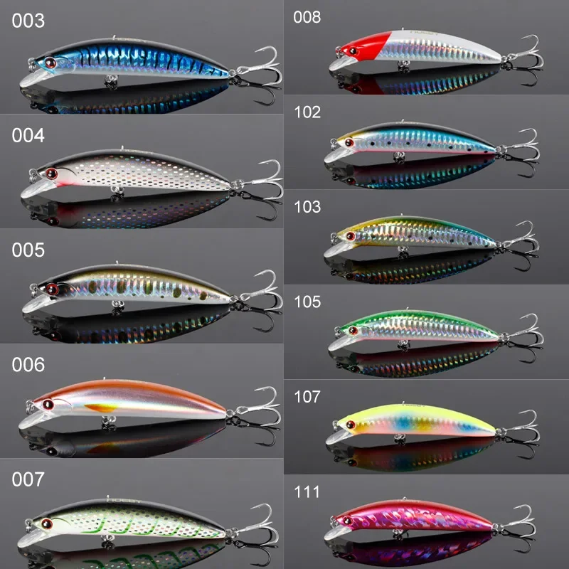 Señuelo de pesca Noeby Minnow 90mm 29g hundimiento Jerkbait Wobblers cebo duro Artificial Swimbait lubina Señuelos de pesca de agua salada - imagen 3