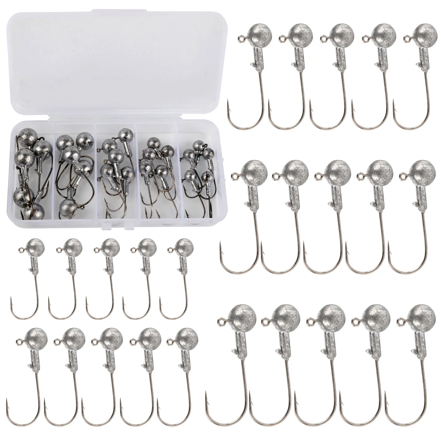 Sougayilang 3,5g 5g 7g 10g 15g anzuelo con cabeza de anzuelo de pesca cabeza plantilla señuelo cebo duro anzuelo de gusano suave anzuelo para pesca - imagen 5