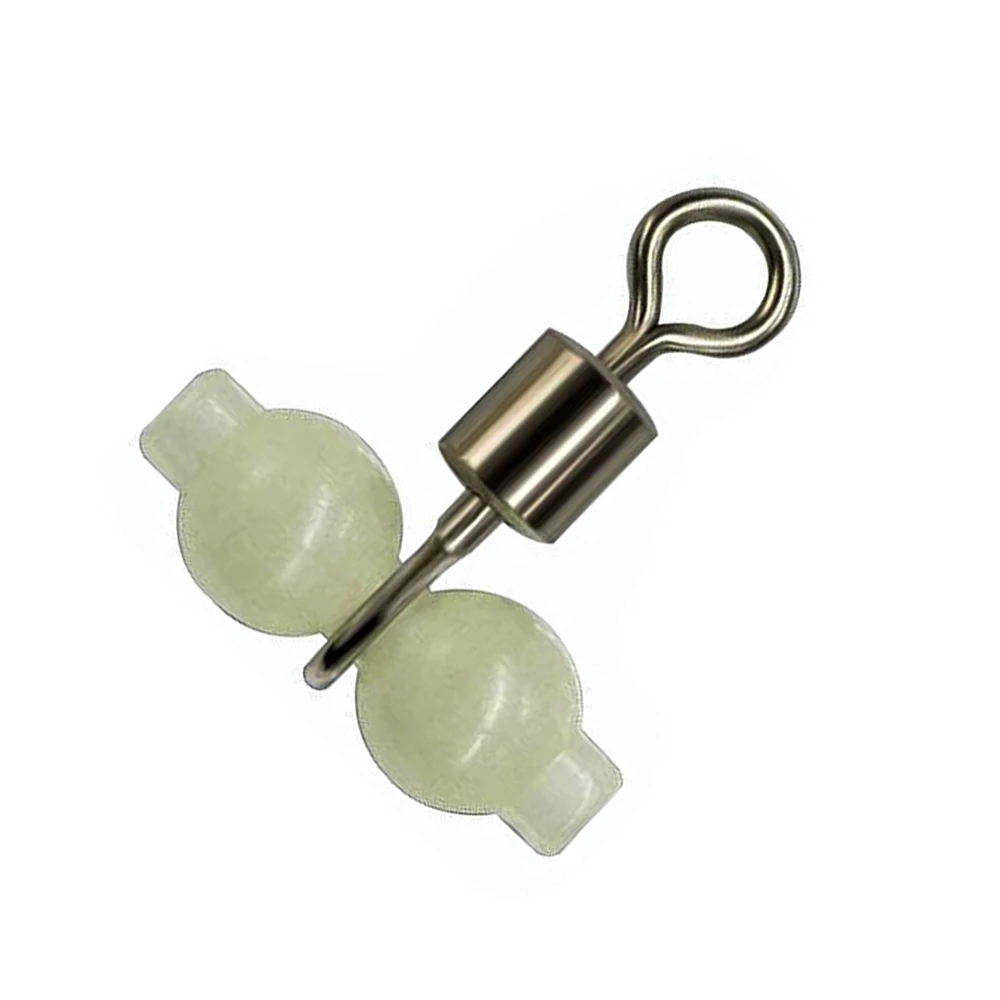 50 Uds. Conector giratorio luminoso para pesca, conector giratorio de 3 vías, cuentas fluorescentes, gancho, conector de sedal de señuelo, accesorios para aparejos - imagen 3