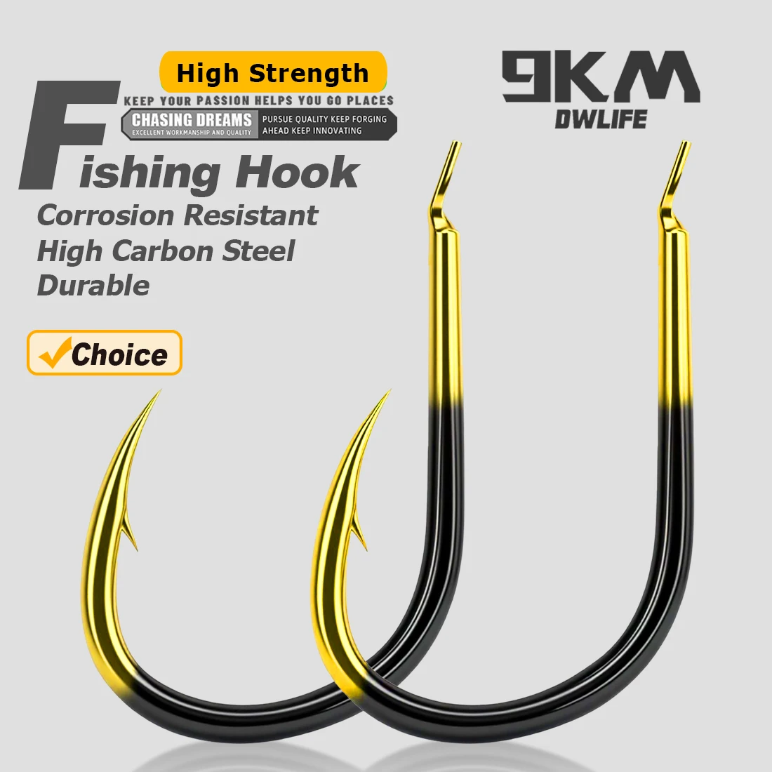 Anzuelos de pesca de 9KM, anzuelo de carpa de oro negro, gancho circular de agua salada fuerte, 20 ~ 40 Uds a granel, nuevo