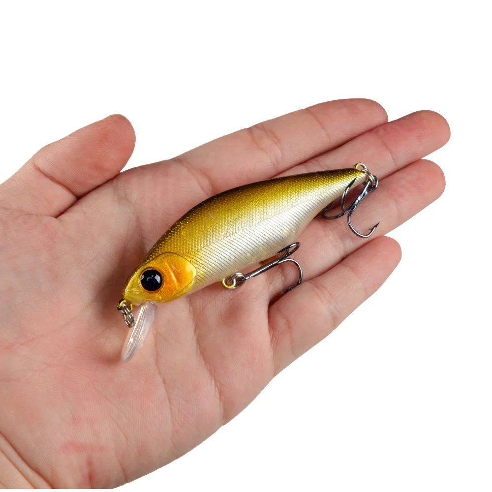 Señuelo de pesca de pececillos, cebo duro Artificial, biónico, ojos 3D, 90mm, Wobblers, Crankbait, cebo duro espumoso, 1 piezas - imagen 4