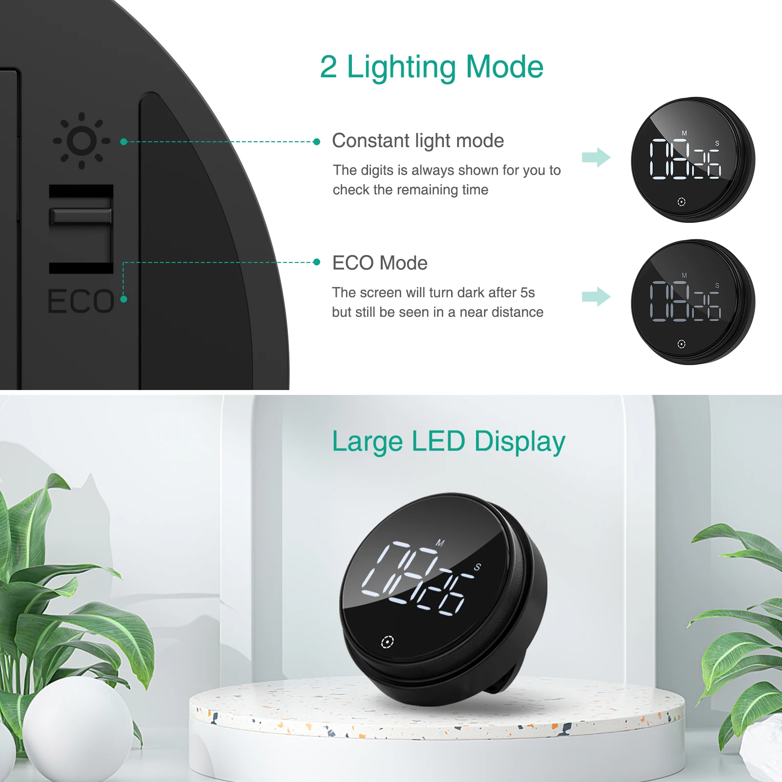 Temporizador Magnético ORIA – Cronómetro Digital LED para Cocina - imagen 5