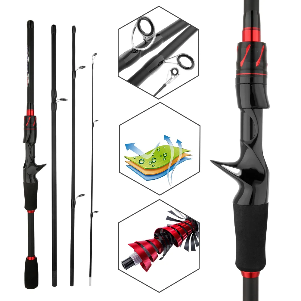 Caña Spinning Carbono ML Power – Portátil viaje con mango EVA - imagen 2