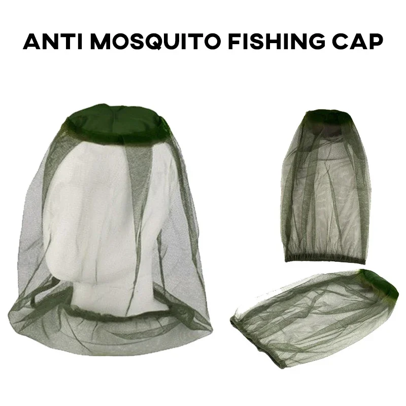 Gorro de pesca antimosquitos, 1 unidad, malla ajustable transpirable, sombrero de pesca, red para hombres y mujeres, viajes al aire libre, pesca, Camping - imagen 5