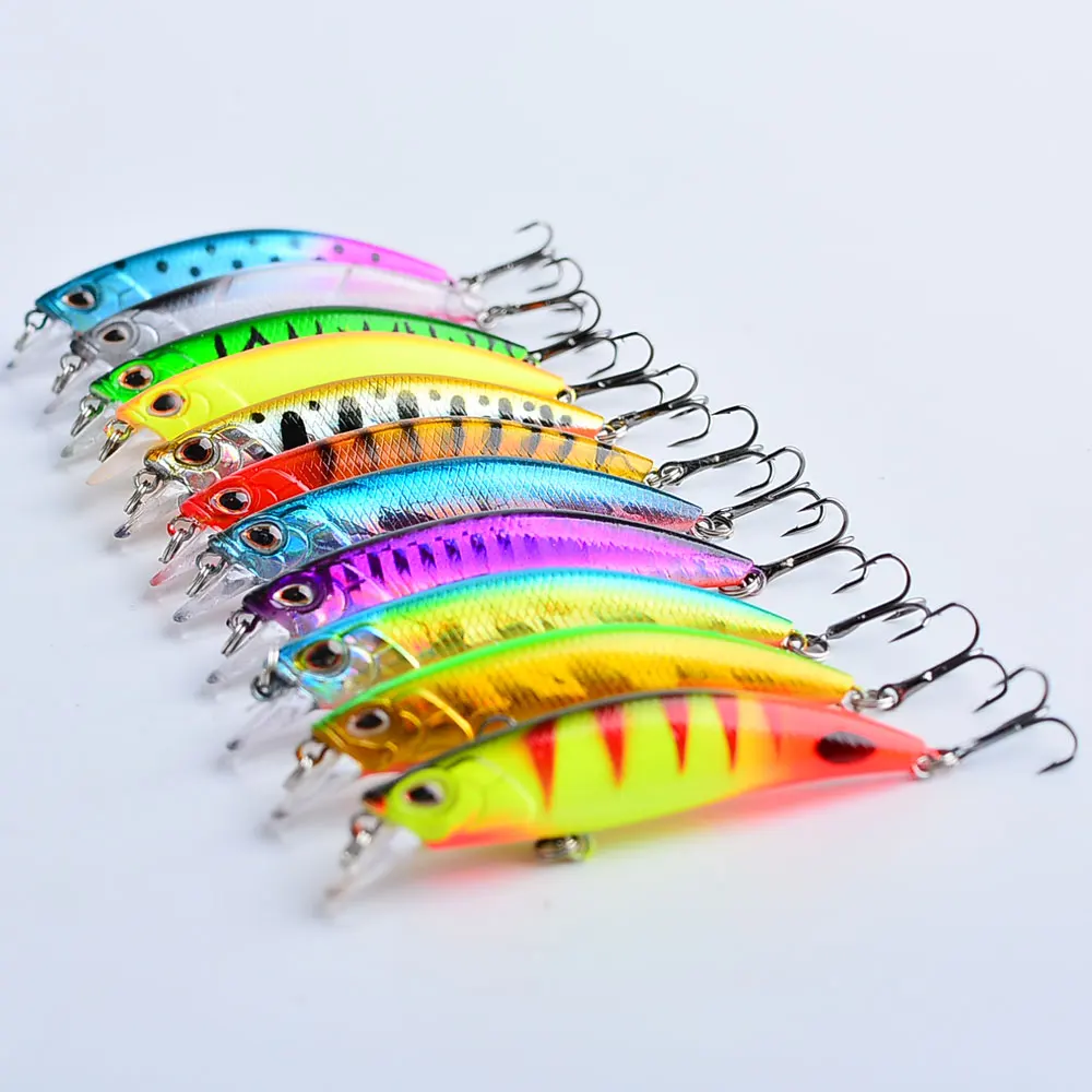 Señuelo de pesca Minnow, 6cm, 6,2g, cebo duro Artificial que se hunde, Wobblers de lubina, señuelos Crankbait, Lucio, anzuelos triples, aparejos - imagen 2