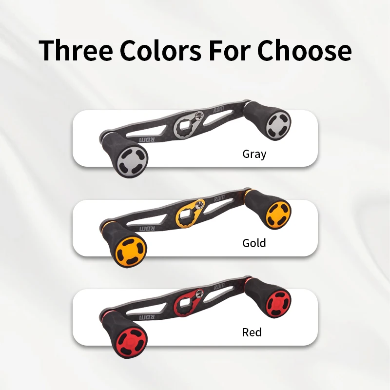 Ruke nuevo carrete de fundición mango de carbono y perilla de Material EVA tres colores longitud 105mm agujero de montaje de Baitcasting tamaño 8*5mm envío gratis - imagen 5