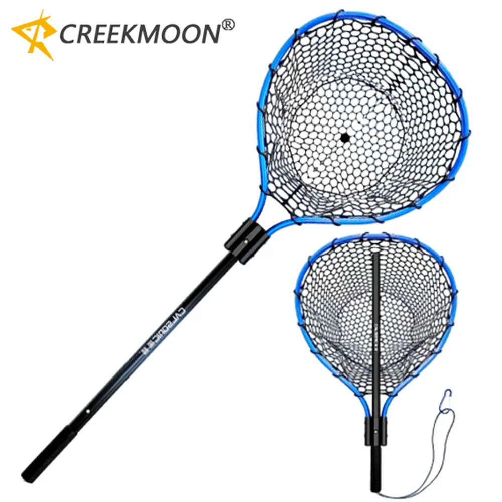 Red portátil de mano larga para pesca en el mar, redes de señuelo plegables, ultraligeras de bolsillo para pesca de fundición de peces grandes, herramientas de malla de silicona - imagen 2